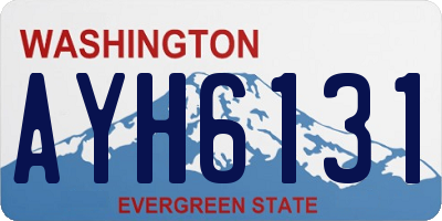 WA license plate AYH6131