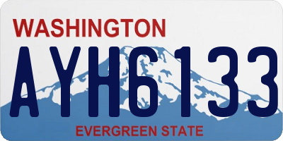 WA license plate AYH6133