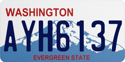 WA license plate AYH6137