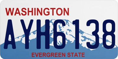 WA license plate AYH6138