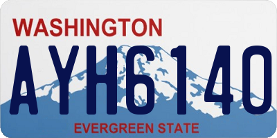 WA license plate AYH6140