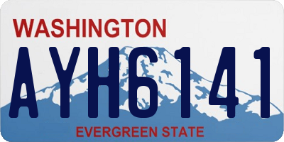 WA license plate AYH6141