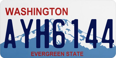 WA license plate AYH6144