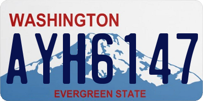 WA license plate AYH6147