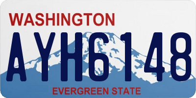 WA license plate AYH6148