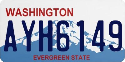 WA license plate AYH6149