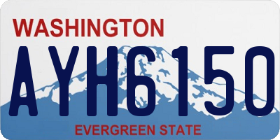 WA license plate AYH6150