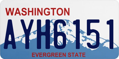 WA license plate AYH6151