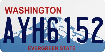 WA license plate AYH6152