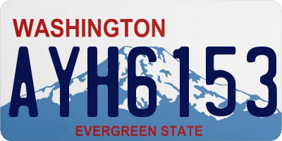 WA license plate AYH6153