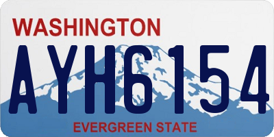 WA license plate AYH6154