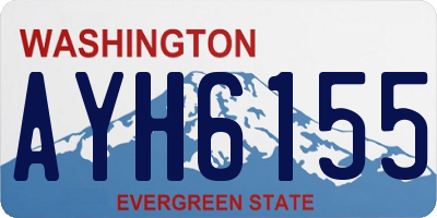 WA license plate AYH6155