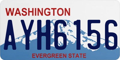 WA license plate AYH6156