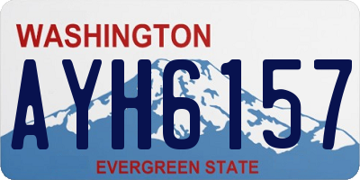 WA license plate AYH6157