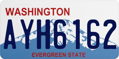 WA license plate AYH6162