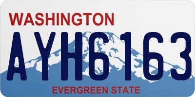 WA license plate AYH6163