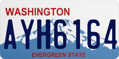 WA license plate AYH6164