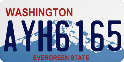 WA license plate AYH6165