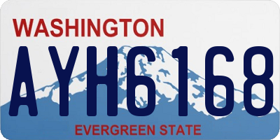 WA license plate AYH6168