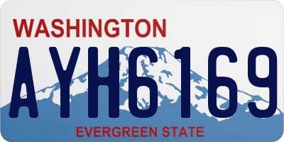 WA license plate AYH6169