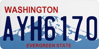 WA license plate AYH6170