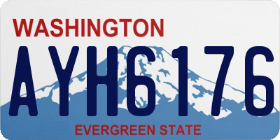 WA license plate AYH6176