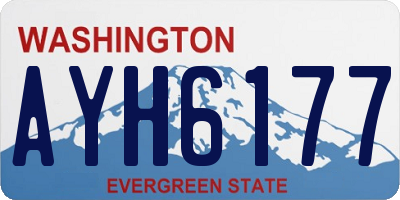 WA license plate AYH6177