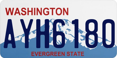 WA license plate AYH6180