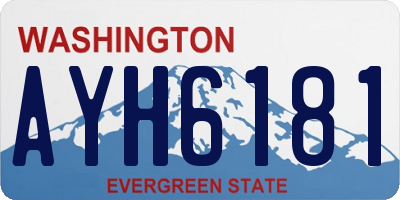 WA license plate AYH6181