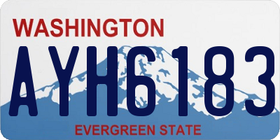 WA license plate AYH6183