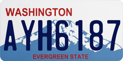 WA license plate AYH6187