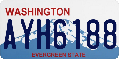 WA license plate AYH6188