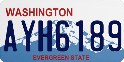 WA license plate AYH6189