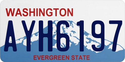 WA license plate AYH6197