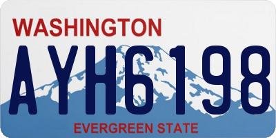 WA license plate AYH6198