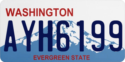WA license plate AYH6199