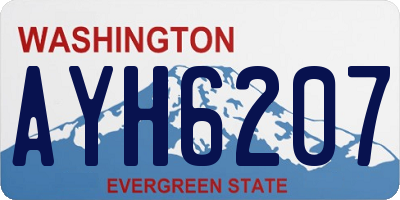 WA license plate AYH6207