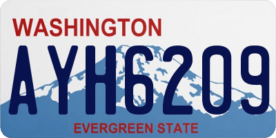 WA license plate AYH6209