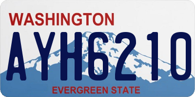 WA license plate AYH6210
