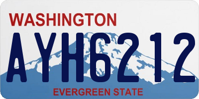 WA license plate AYH6212