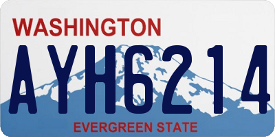 WA license plate AYH6214