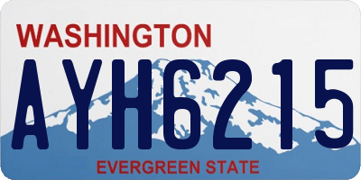 WA license plate AYH6215