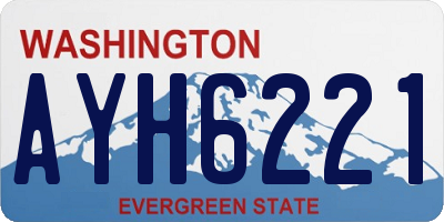 WA license plate AYH6221