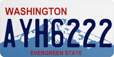 WA license plate AYH6222