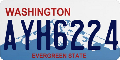 WA license plate AYH6224