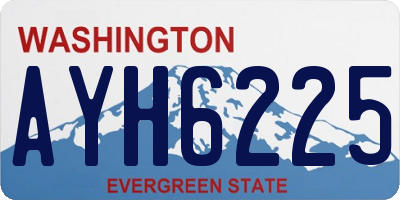 WA license plate AYH6225