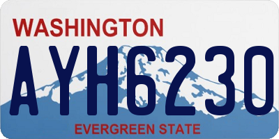 WA license plate AYH6230