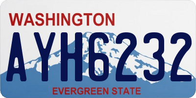 WA license plate AYH6232