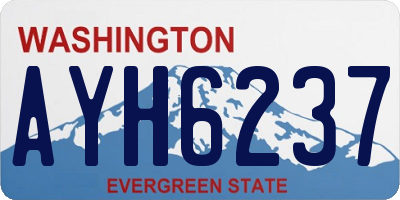 WA license plate AYH6237