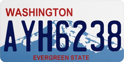 WA license plate AYH6238